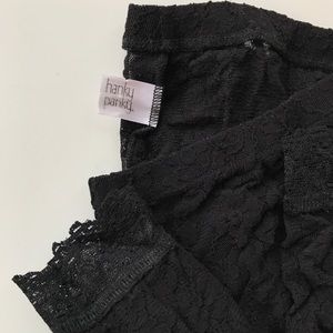 Hanky Panky lace footless tights